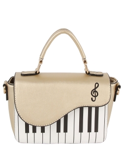Piano Music Notes Satchel LHU527-Z GOLD
